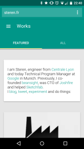 steren.fr on Chrome for Android