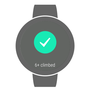 The Climb Tracker watch app showing "6+ climbed"